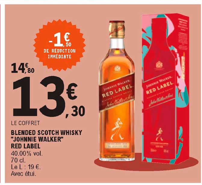blended scotch whisky "johnnie walker" red label