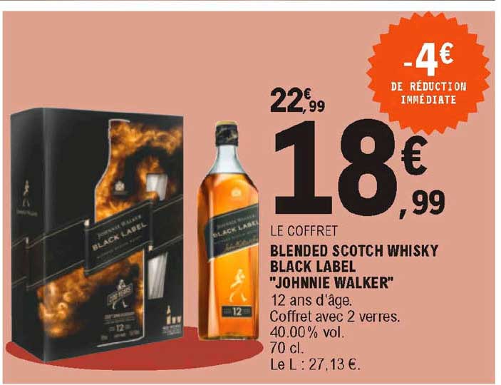 blended scotch whisky black label "johnnie walker"