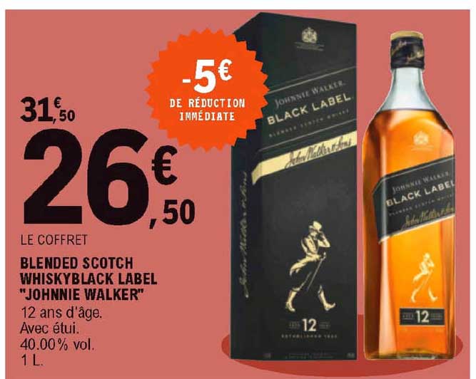 blended scotch whisky black label "johnnie walker"