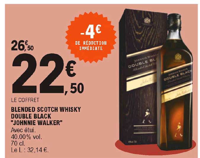 Blended Scotch Whisky Double Black "johnnie Walker"
