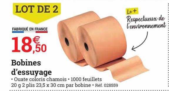 bobines d'essuyage