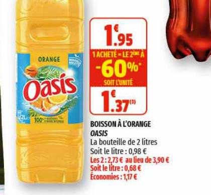 boisson à l'orange oasis