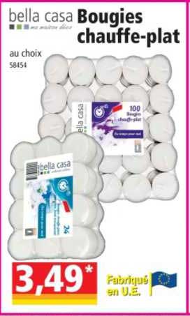 Bougies Chauffe-plat Bella Casa