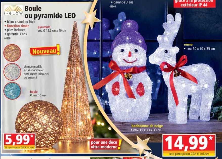 boule ou pyramide led i-glow