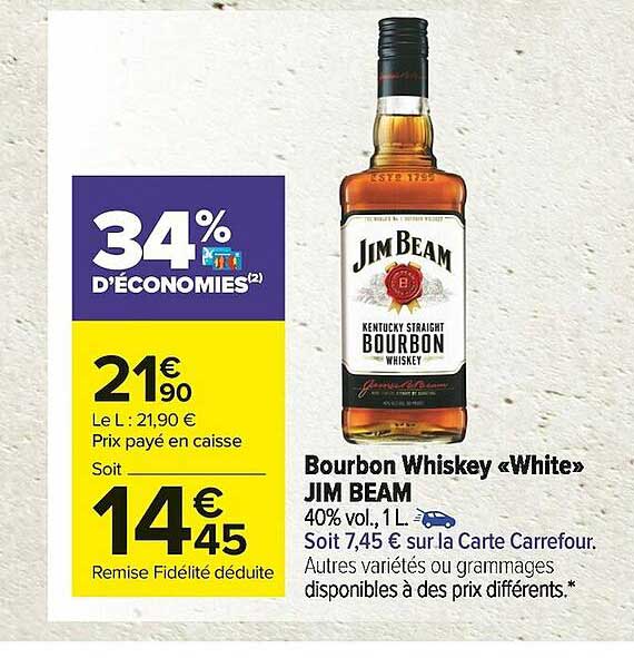 bourbon whiskey «white» jim beam