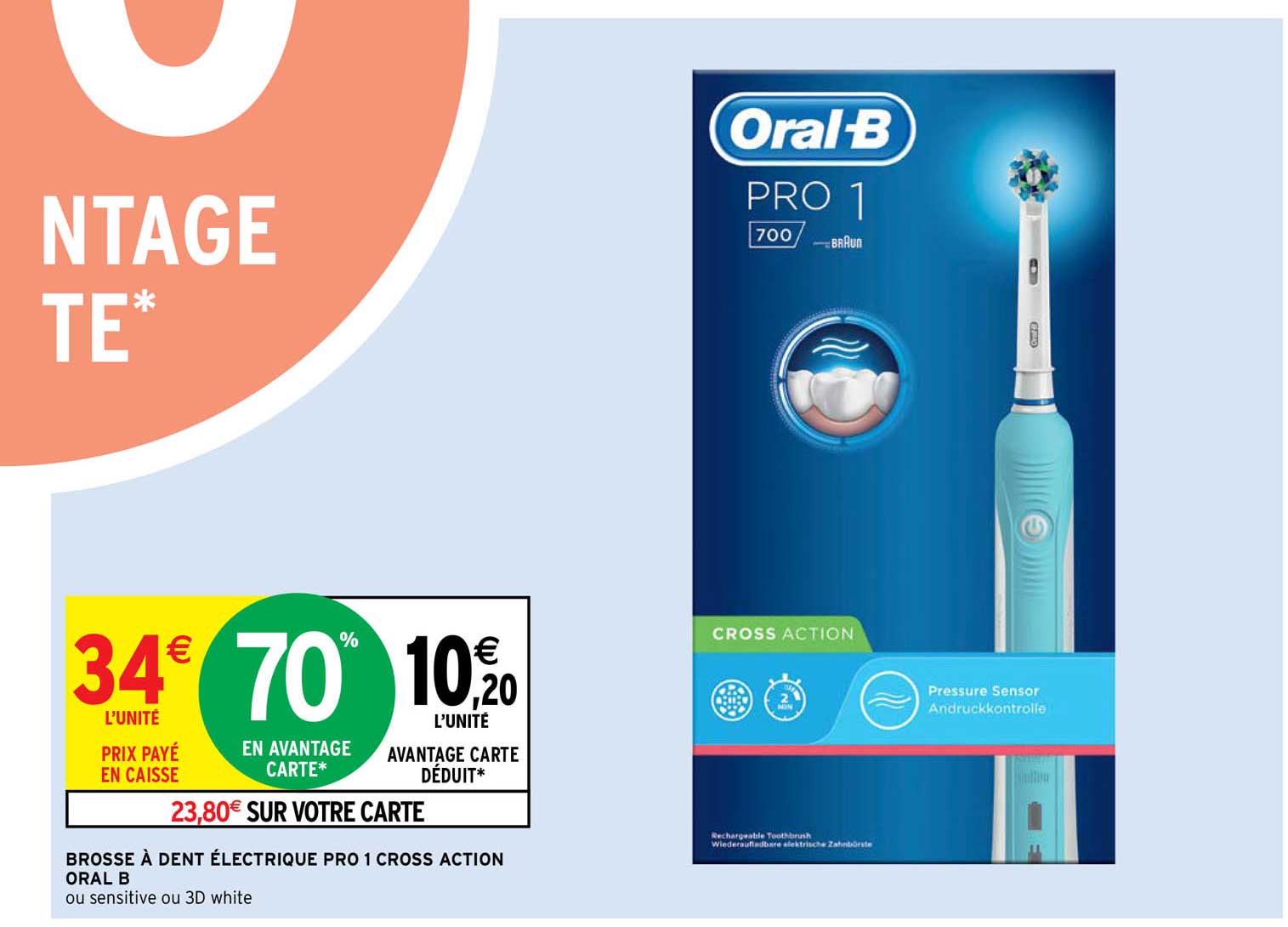Brosse à Dent électrique Pro 1 Cross Action Oral B
