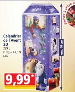 calendrier de l'avent 3d milka