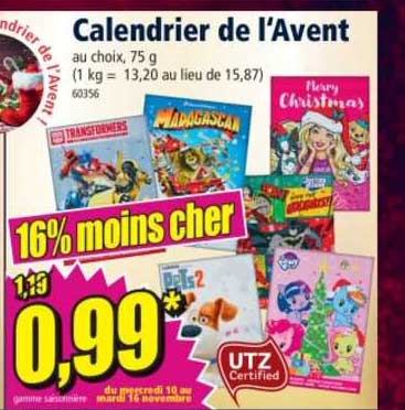 calendrier de l'avent
