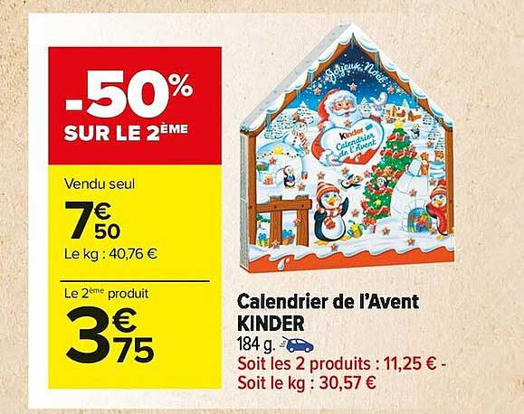 Calendrier De L'avent Kinder