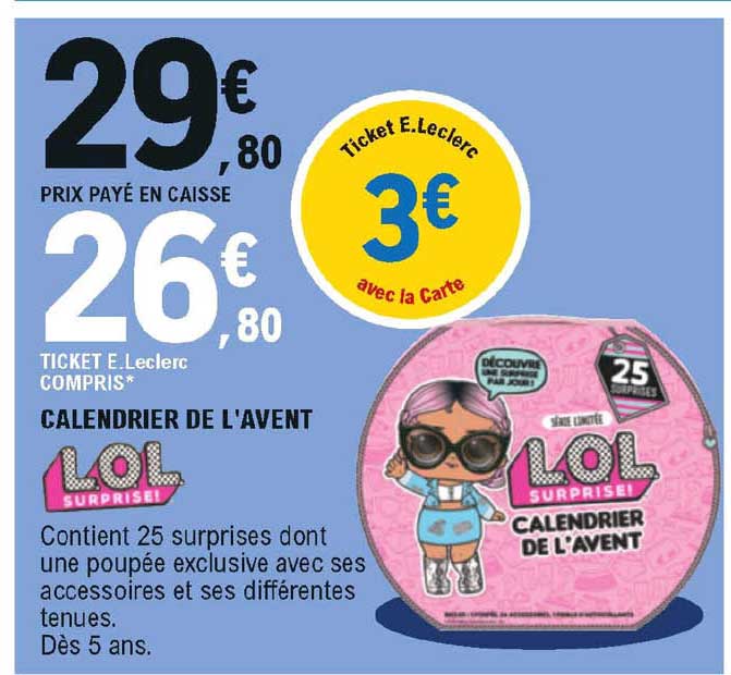 calendrier de l'avent l.o.l. surprise!