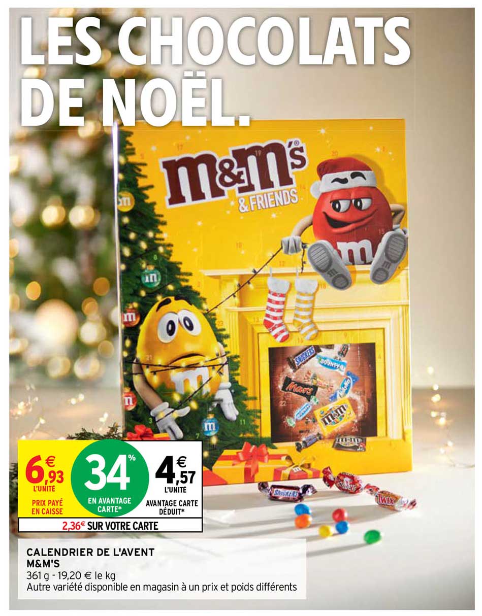 calendrier de l'avent m&m's