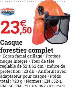 casque forestier complet solidur