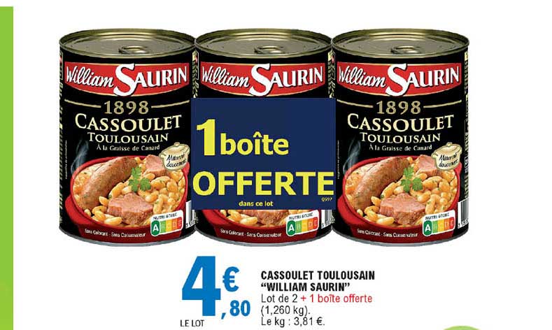 cassoulet toulousain "william saurin"