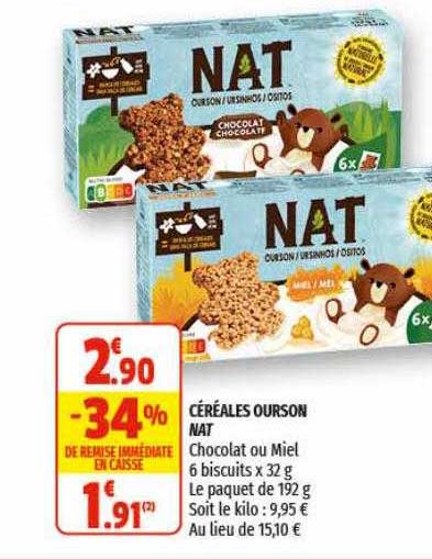 céréales ourson nat