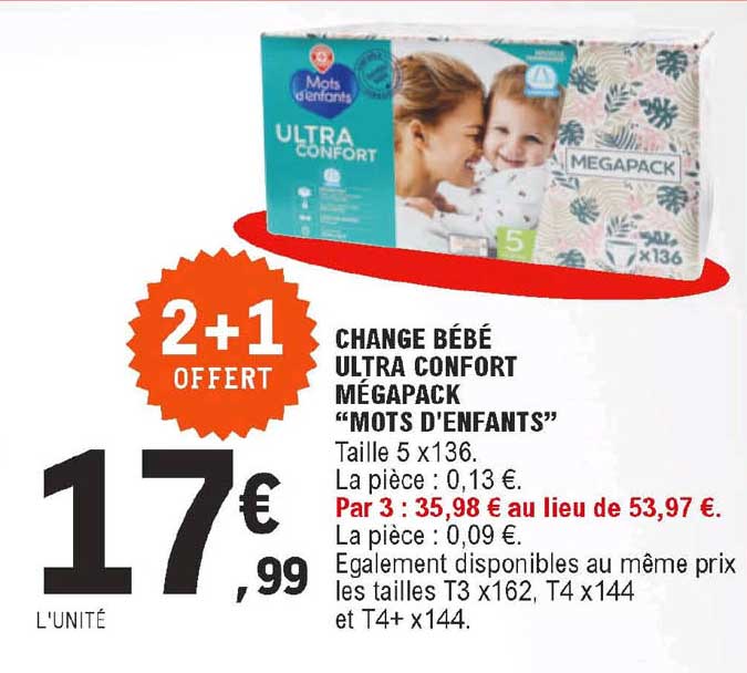 change bébé ultra confort mégapack "mots d'enfants"