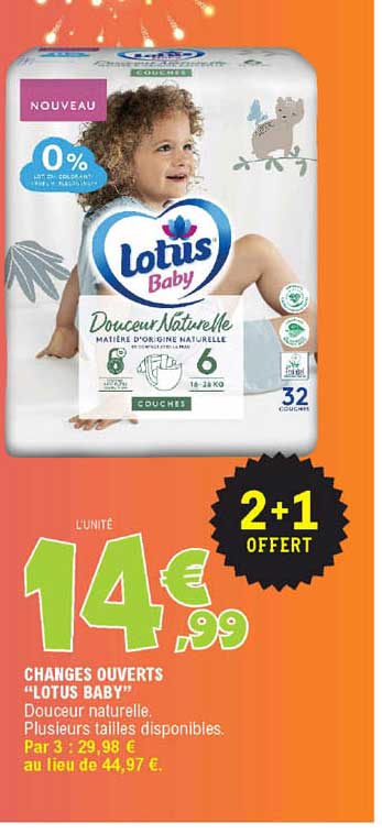 changes ouverts "lotus baby"