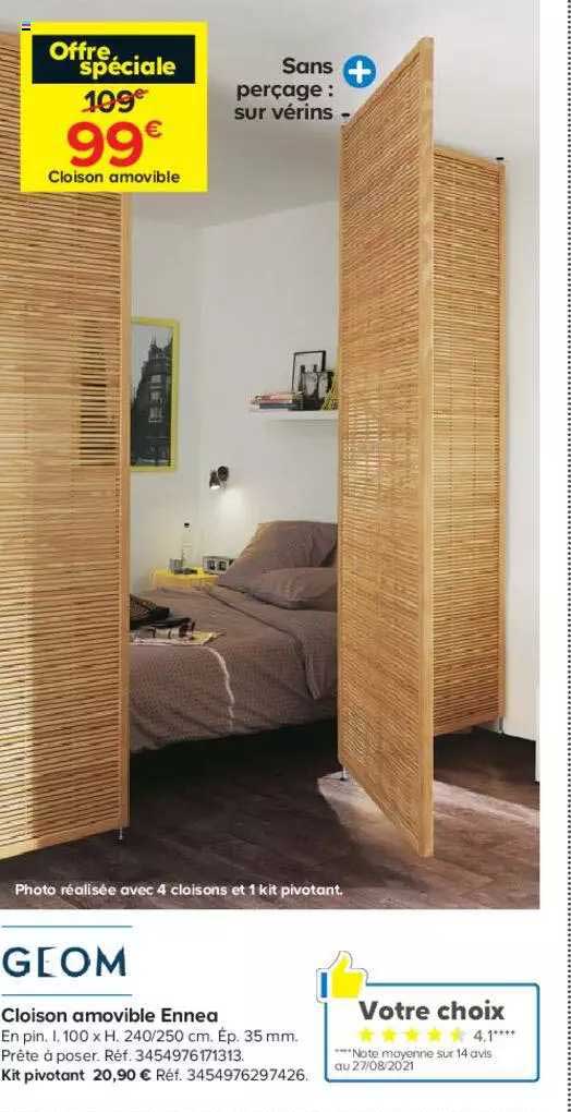 cloison amovible ennea