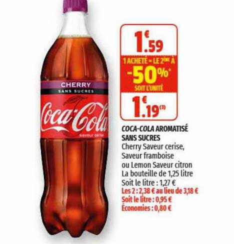 coca-cola aromatisé sans sucres