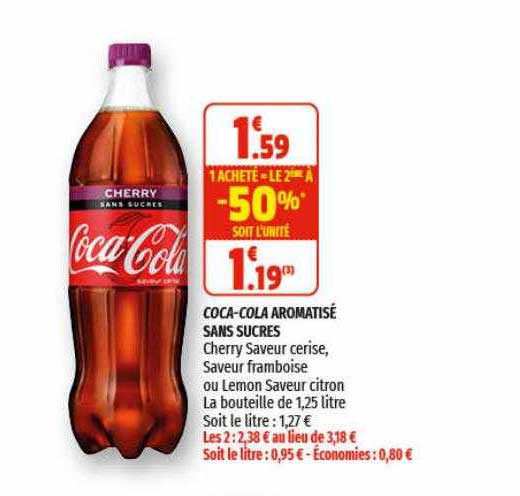 coca-cola aromatisé sans sucres