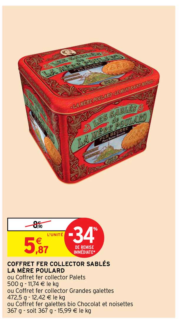 coffret fer collector sablés la mère poulard