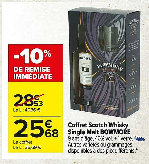 coffret scotch whisky single malt bowmore