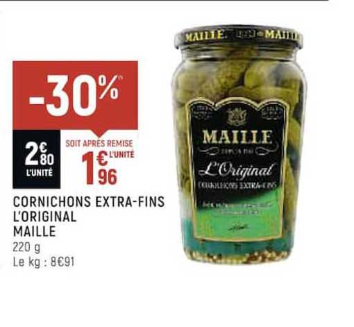cornichons extra-fins l'original maille