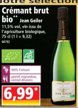 crémant brut bio jean geiler