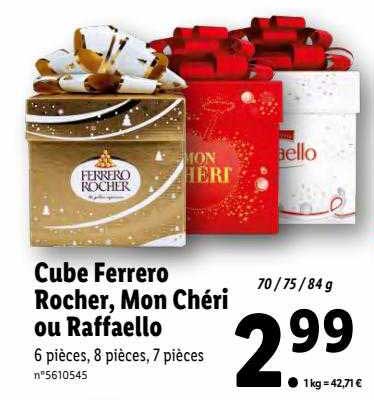 Cube Ferrero Rocher, Mon Chéri Ou Raffaello