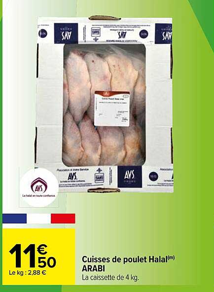 cuisses de poulet halal arabi