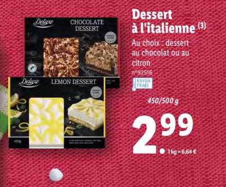 dessert à l'italienne deluxe