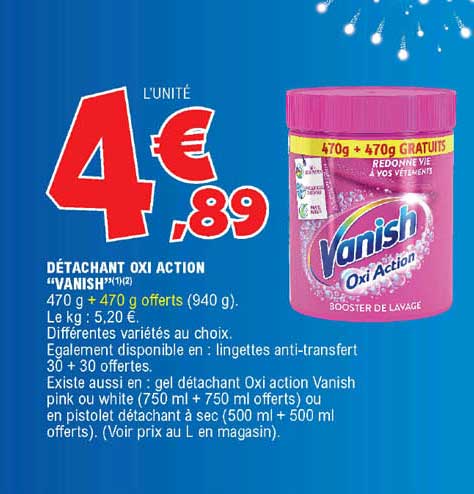 détachant oxi action "vanish"
