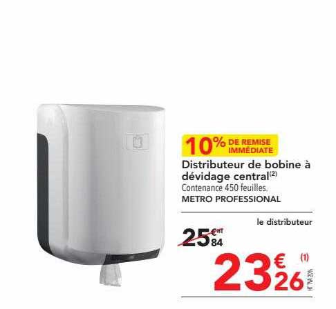 distributeur de bobine à dévidage central