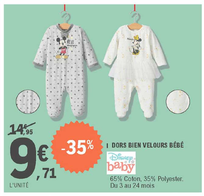 dors bien velours bébé disney baby