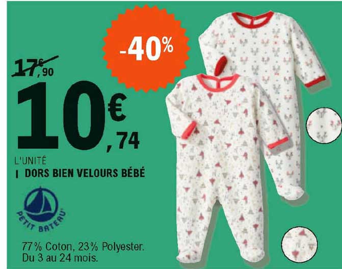 dors bien velours bébé petit bateau