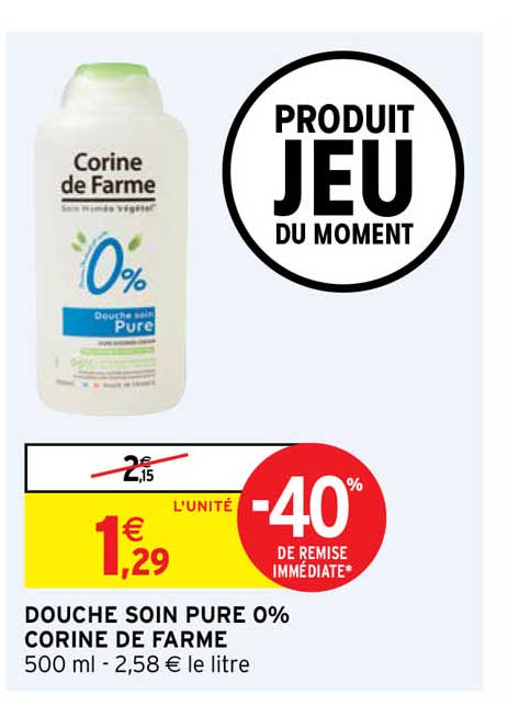 douche soin pure 0% corine de farme