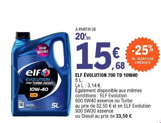 Elf évolution 700 Td 10w40