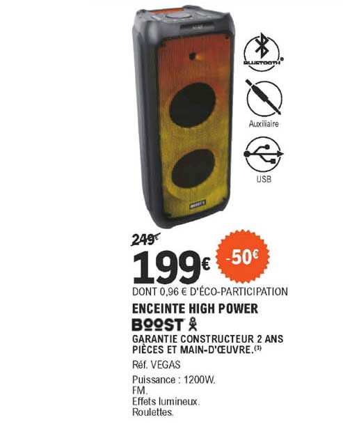 enceinte high power boost