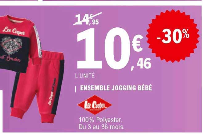 ensemble jogging bébé lee cooper