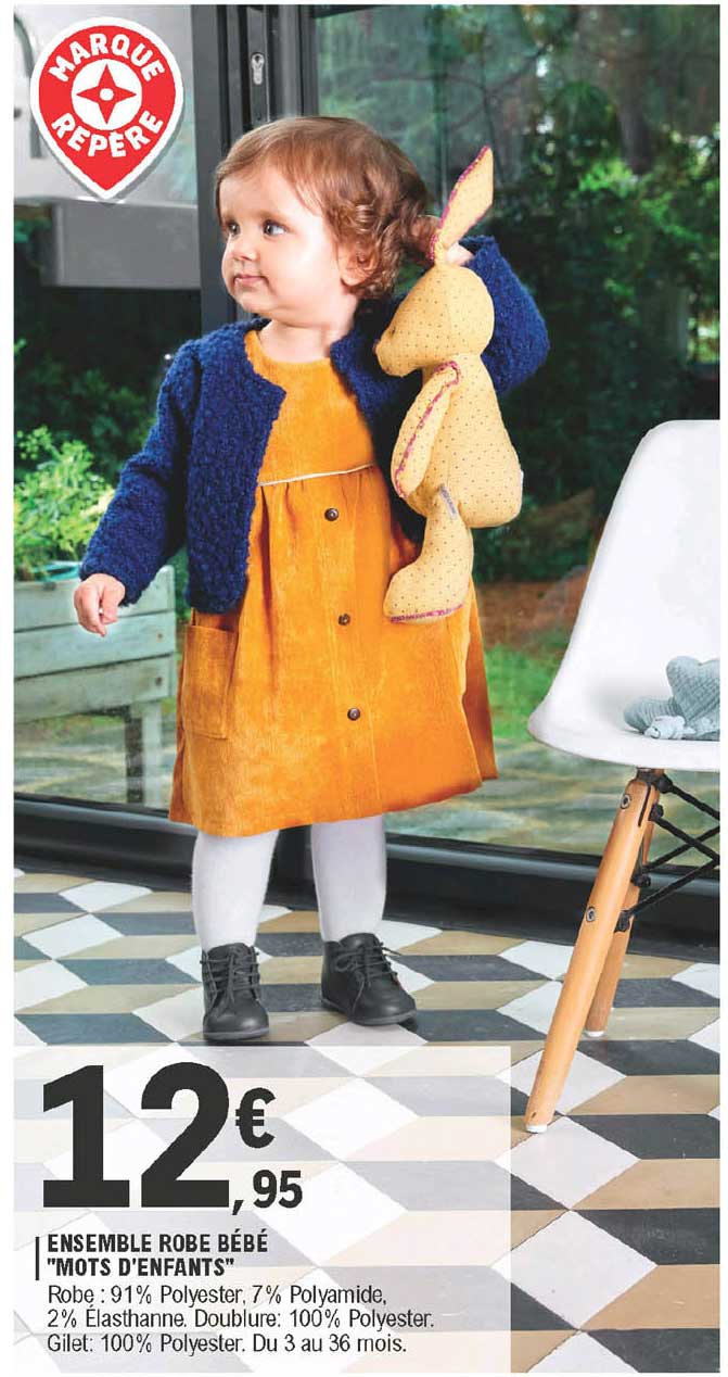 ensemble robe bébé "mots d'enfants"