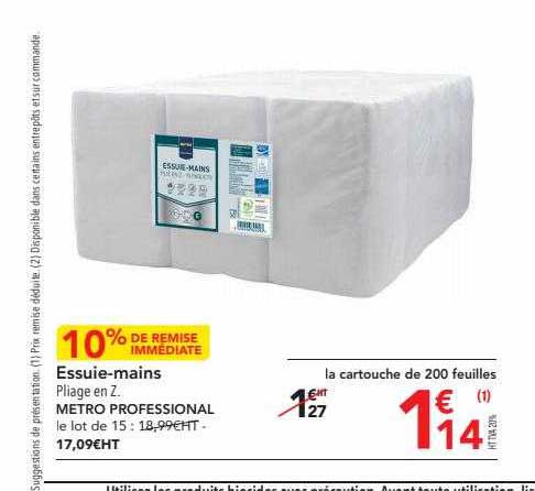 essuie-mains metro professional