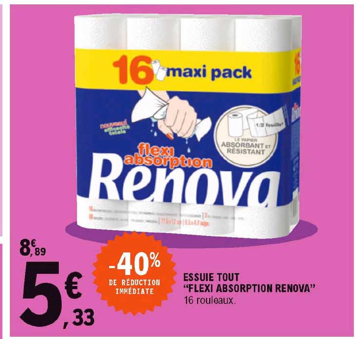 essuie tout "flexi absorption renova"