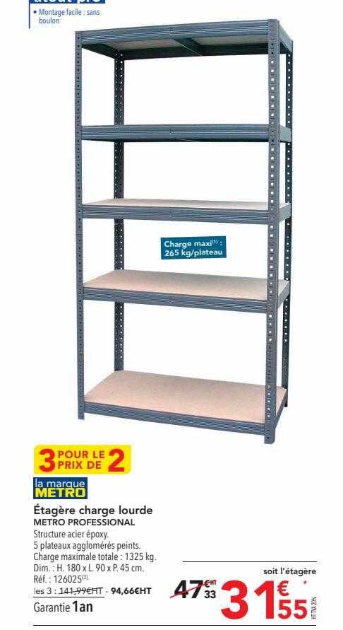 étagère charge lourde metro professional