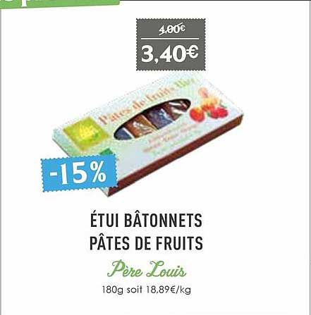 étui bâtonnets pâtes de fruits père louis