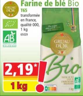 farine de blé bio t65 gruau d'or