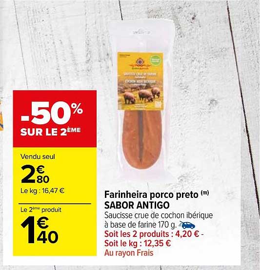 farinheira porco preto sabor antigo