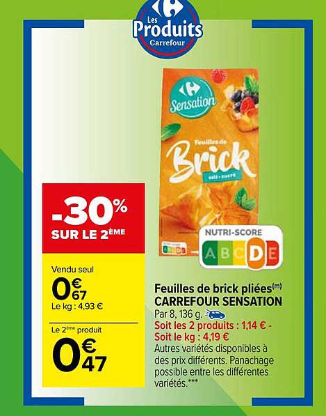 Feuilles De Brick Pliées Carrefour Sensation