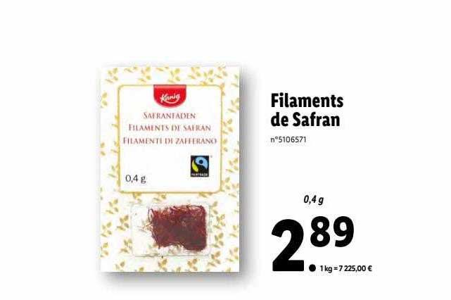 filaments de safran