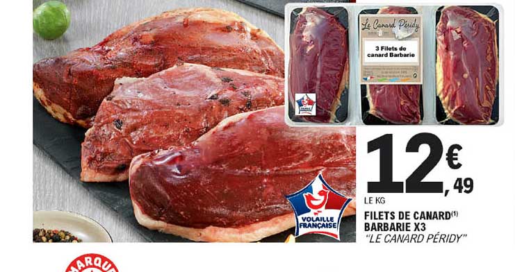 filets de canard barbarie x3 "le canard péridy"