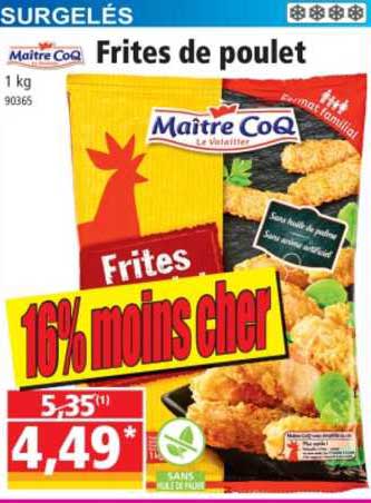 frites de poulet maître coq