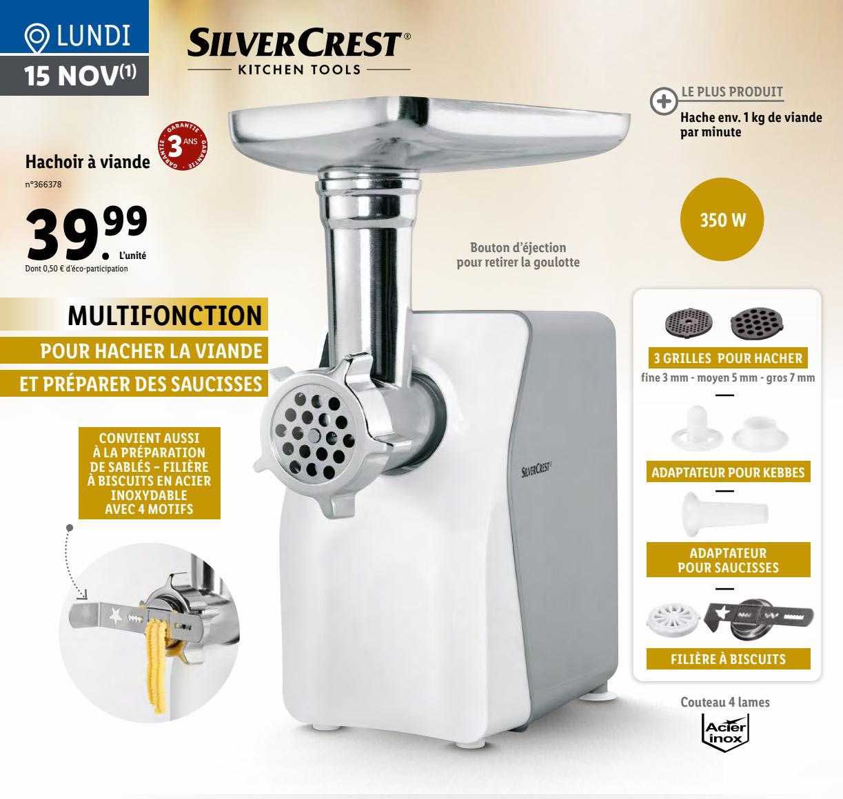 Hachoir à Viande Silver Crest